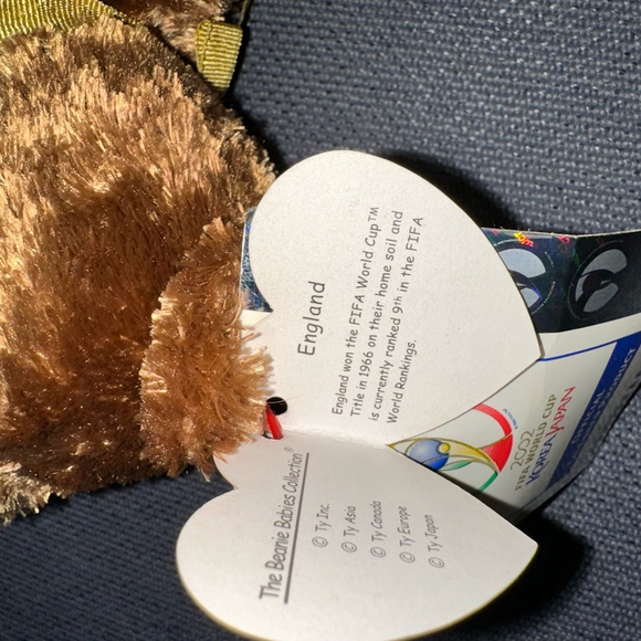 TY Beanie Baby 2002 FIFA World Cup Korea/Japan England Nose NEW NWT - Picture 5 of 11